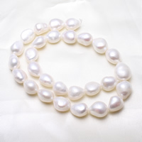 Baroque Cultured Freshwater Pearl Beads, natural, white, 13-14mm Approx 0.8mm Approx 15.5 Inch 
