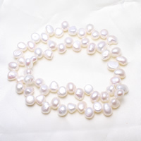 Baroque Cultured Freshwater Pearl Beads, natural, white, 7-8mm Approx 0.8mm Approx 15 Inch 