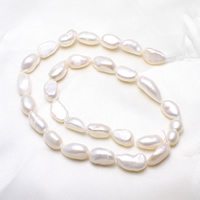 Baroque Cultured Freshwater Pearl Beads, natural, white, 8-9mm Approx 0.8mm Approx 14.5 Inch 
