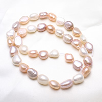 Perles nacres baroques de culture d'eau douce , perle d'eau douce cultivée, naturel, couleurs mélangées, 8-9mm Environ 0.8mm Environ 14.5 pouce, Vendu par brin