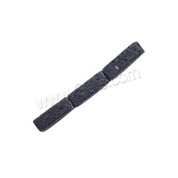 Natural Lava Beads, Rectangle, different size for choice, black, Hole:Approx 1mm, Length:Approx 15 Inch, Sold By Strand