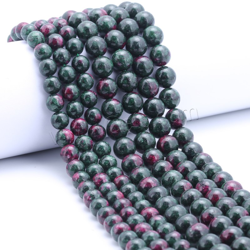 Mosaïque de perles Turquoise, Turquoise mosaïque, Rond, synthétique, normes différentes pour le choix, Trou:Environ 1mm, Longueur:Environ 15 pouce, Vendu par brin
