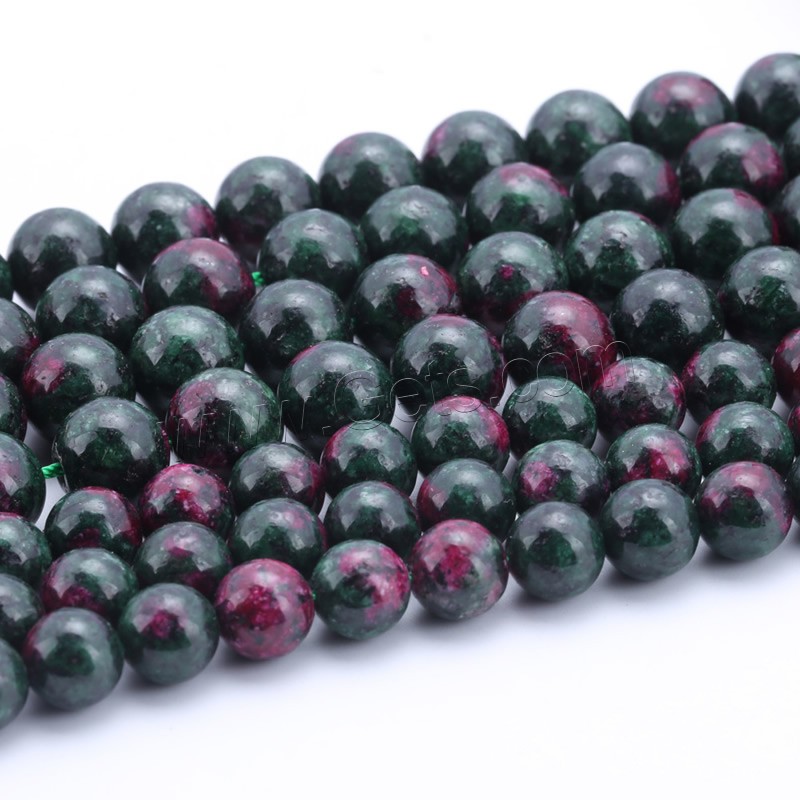 Mosaik Türkis Perlen, rund, synthetisch, verschiedene Größen vorhanden, Bohrung:ca. 1mm, Länge:ca. 15 ZollInch, verkauft von Strang
