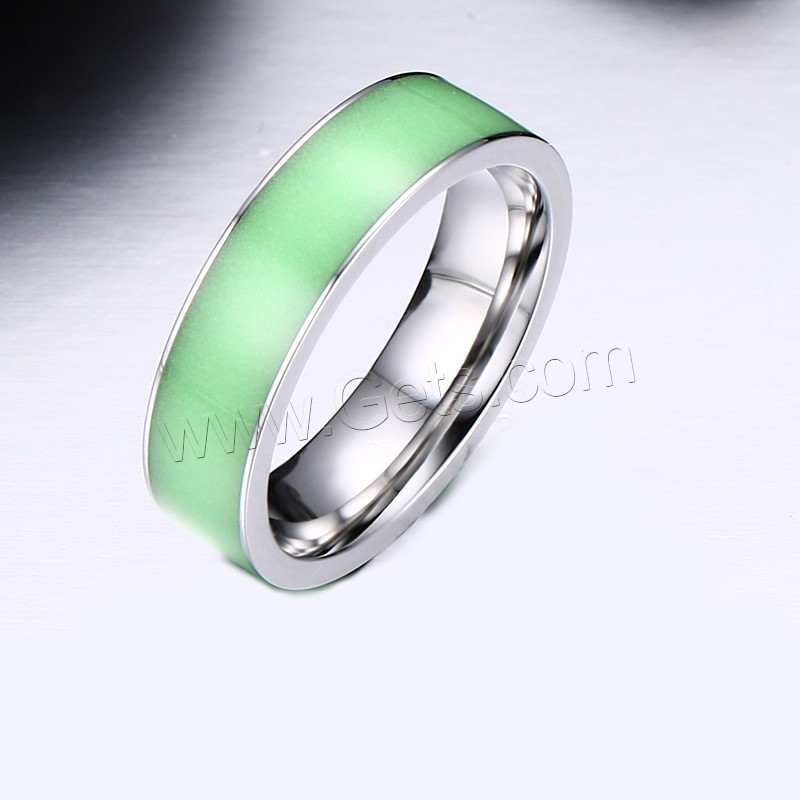 Luminated Finger Ring, Stainless Steel, with Silicone, different size for choice & for woman, 4mm, Sold By PC