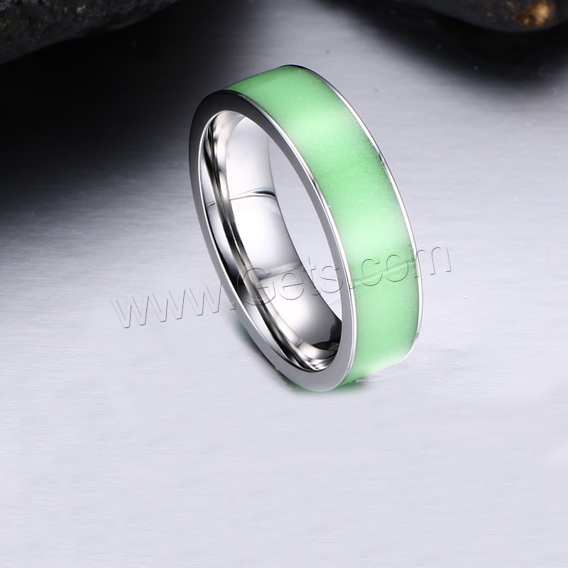 Luminated Finger Ring, Stainless Steel, with Silicone, different size for choice & for woman, 4mm, Sold By PC