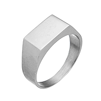 Stainless Steel Finger Ring & for woman, original color, 7mm 