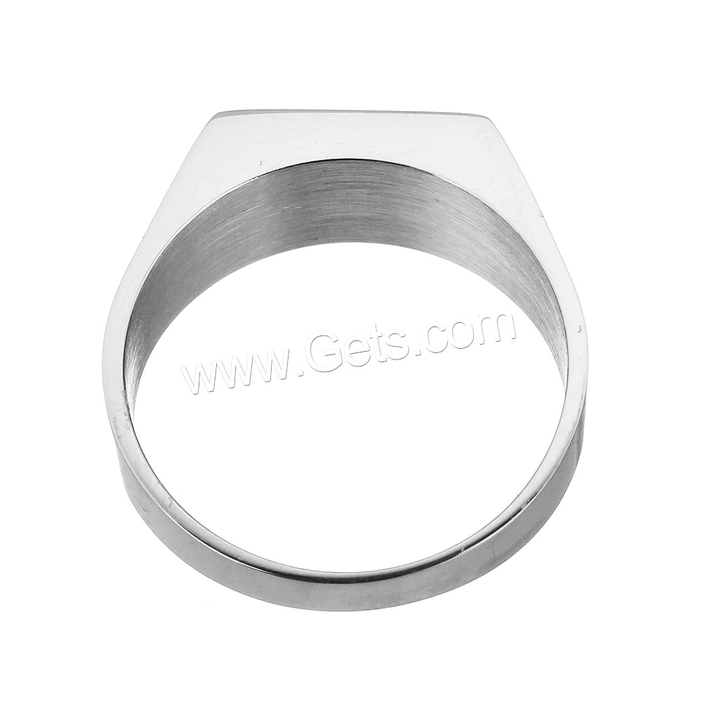 Stainless Steel Finger Ring, different size for choice & for woman, original color, 7mm, Sold By PC