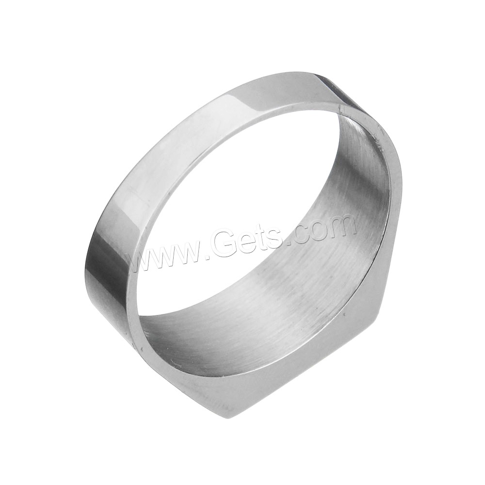 Stainless Steel Finger Ring, different size for choice & for woman, original color, 7mm, Sold By PC