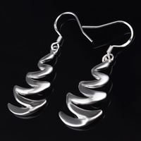 Brass Drop Earring, real silver plated, lead & cadmium free 