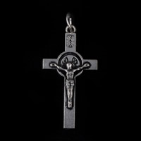 Zinc Alloy Cross Pendants, Crucifix Cross, antique silver color plated, Christian Jewelry & with letter pattern, lead & cadmium free, 36mm Approx 4mm 