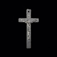 Zinc Alloy Cross Pendants, Crucifix Cross, platinum color plated, Christian Jewelry & with letter pattern, lead & cadmium free, 30mm Approx 2mm 