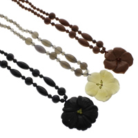 Gemstone Necklaces, brass lobster clasp, Flower Approx 18.5 Inch 