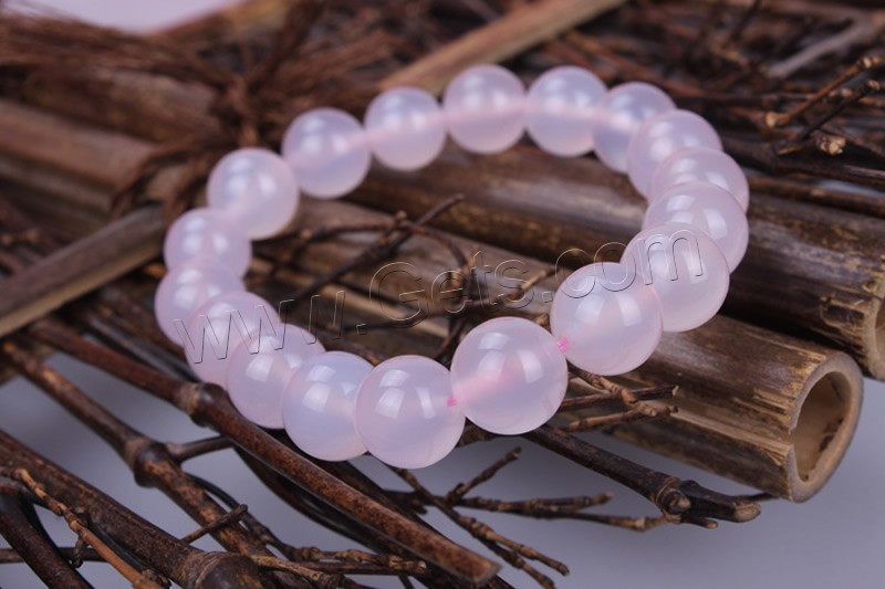 Rose Quartz Bracelet, Round, natural, different size for choice, Length:Approx 7 Inch, Sold By Strand