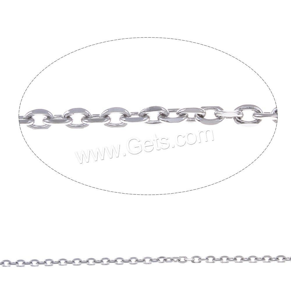 Stainless Steel Oval Chain, 304 Stainless Steel, different size for choice, original color, 0.9101m/Yard, Sold By Yard