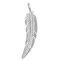 Stainless Steel Feather Pendant, original color Approx 
