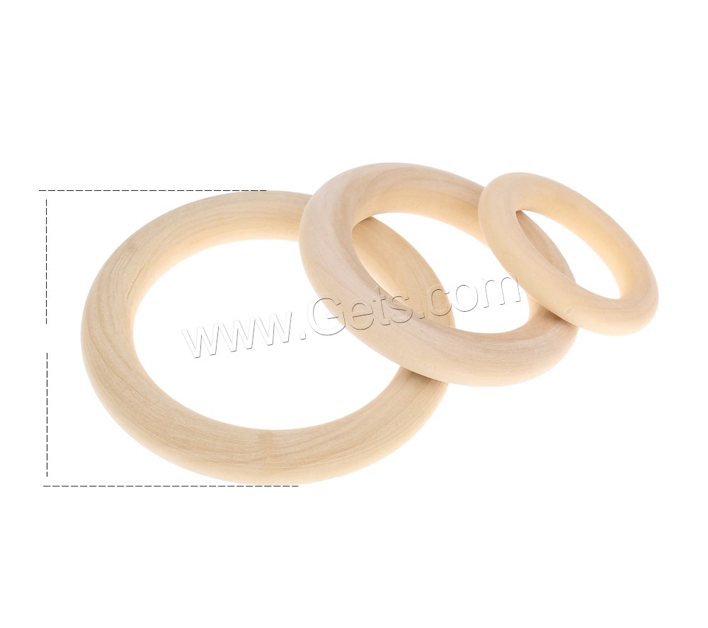 Woven Linking Rings, Wood, Donut, different size for choice, original color, Sold By Bag