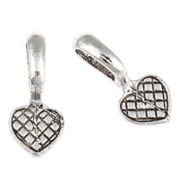 Zinc Alloy Glue on Bail, Heart, plated, textured Approx 