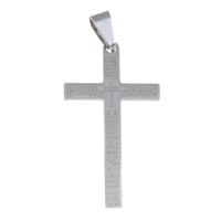 Colgantes de Cruces de acero inoxidable, Joya cristiana & con el patrón de la letra, color original, 22x40x1mm, agujero:aproximado 4x7mm, Vendido por UD