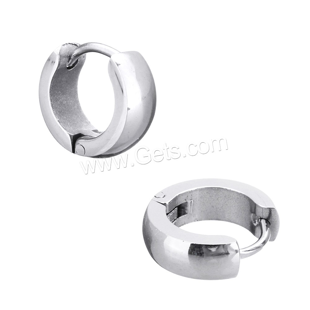 Stainless Steel Huggie Hoop Earring, plated, different size for choice, more colors for choice, 12Pairs/Lot, Sold By Lot