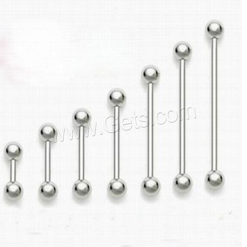 Stainless Steel Tongue Ring, 316L Stainless Steel, different size for choice, original color, Sold By PC