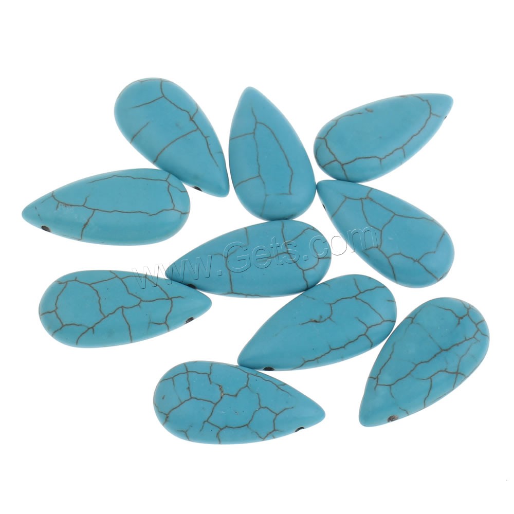 Synthetic Turquoise Pendants, Teardrop, different size for choice, more colors for choice, Hole:Approx 1mm, Sold By Bag