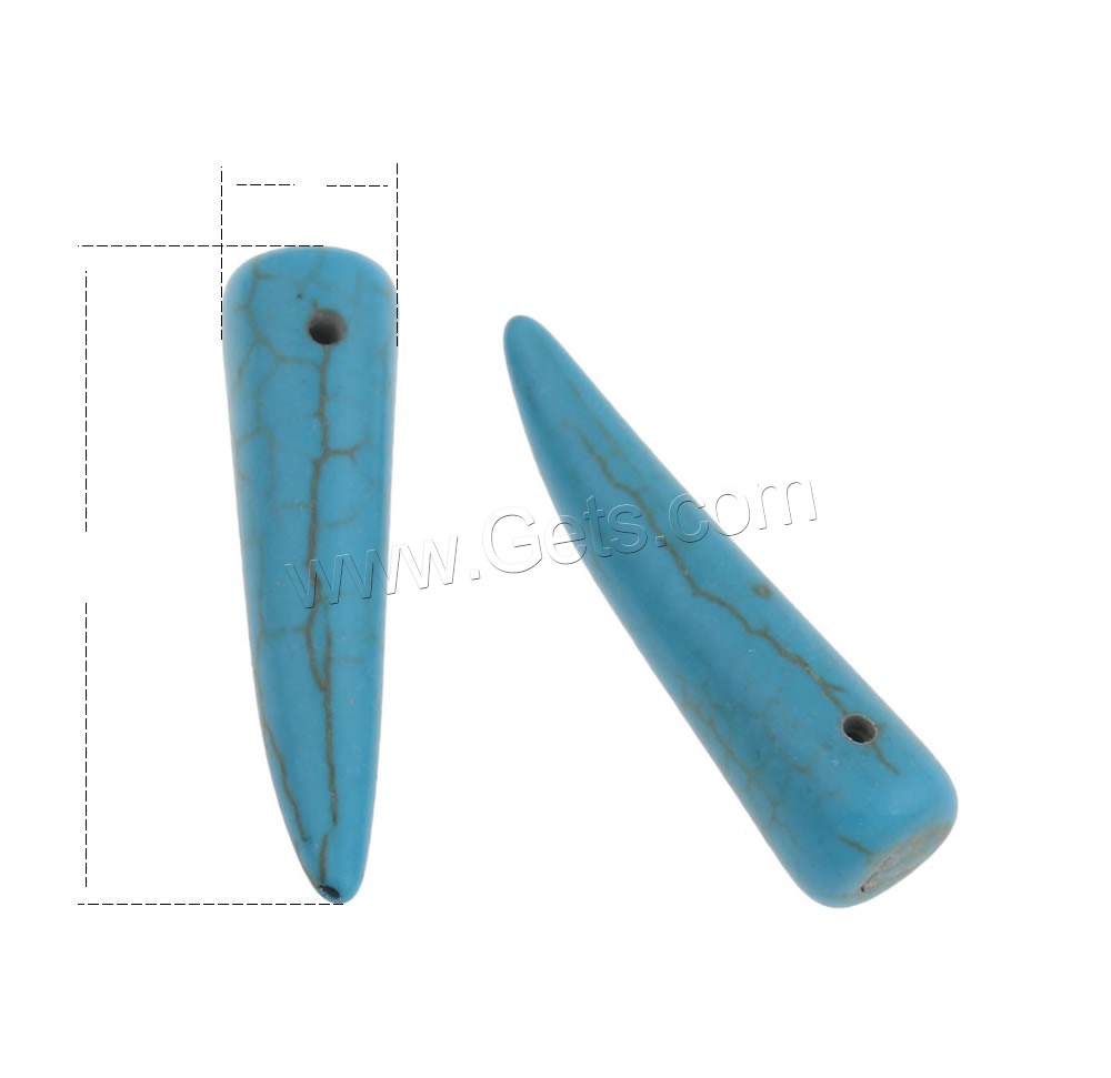 Synthetic Turquoise Pendants, Wolf Tooth, different size for choice, more colors for choice, Hole:Approx 1mm, Sold By Bag