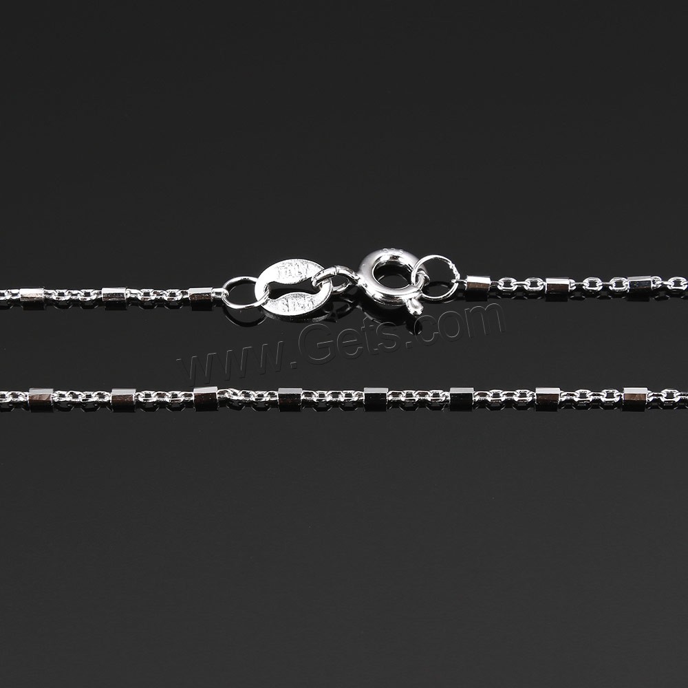 Sterling Silver Necklace Chain, 925 Sterling Silver, different length for choice & oval chain, 3.7x1x1mm, Sold By Strand