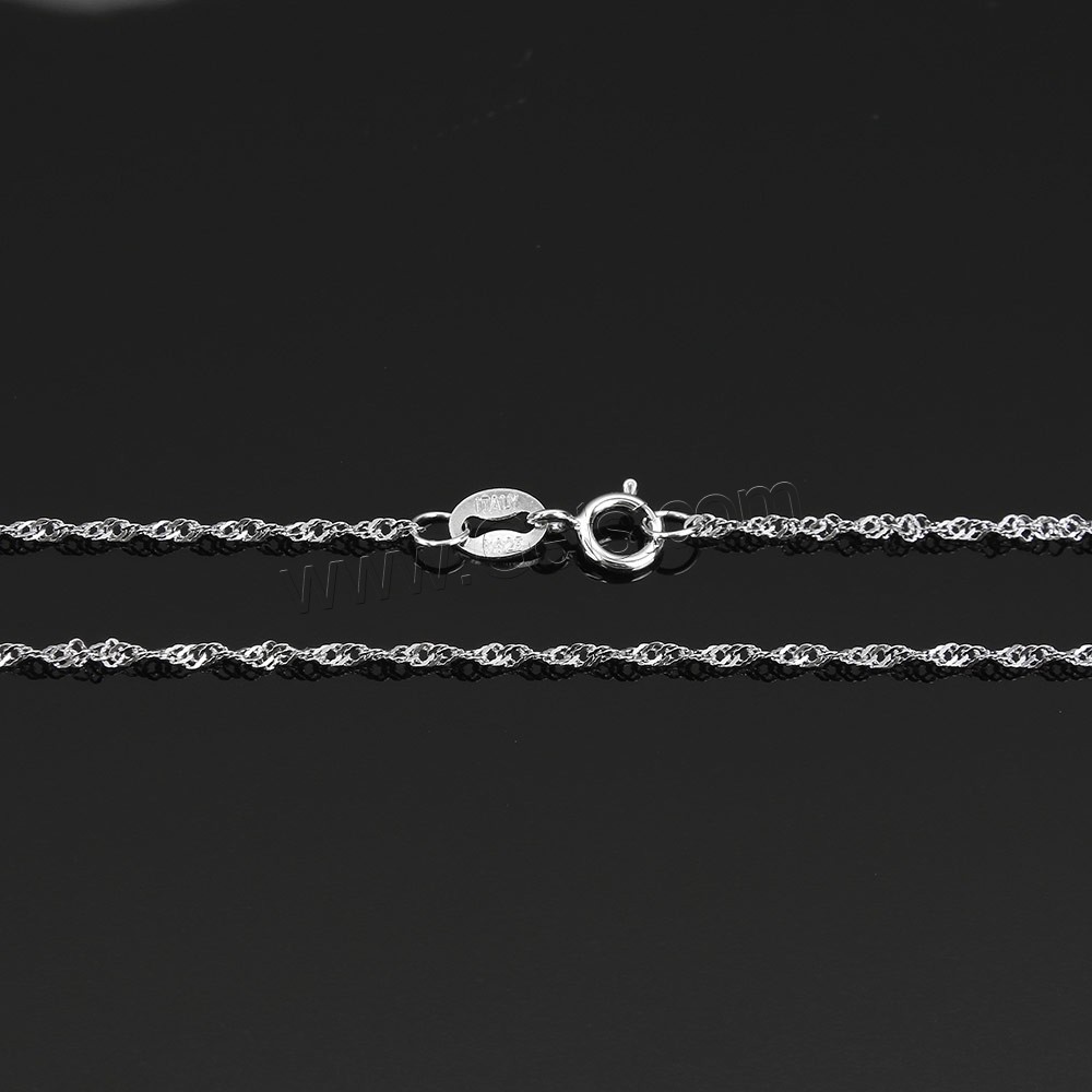 Sterling Silver Necklace Chain, 925 Sterling Silver, different length for choice & Singapore chain, Sold By Strand