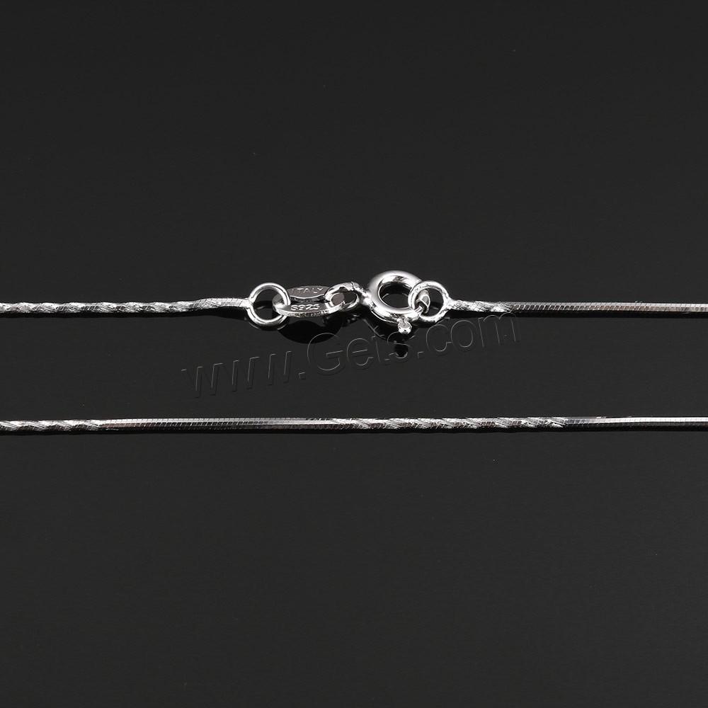Sterling Silver Necklace Chain, 925 Sterling Silver, different length for choice & snake chain, Sold By Strand