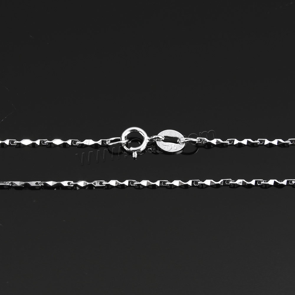 Серебряное ожерелье цепи, Серебро 925 пробы, различной длины для выбора & Бар цепи, 6x1x1mm, продается Strand