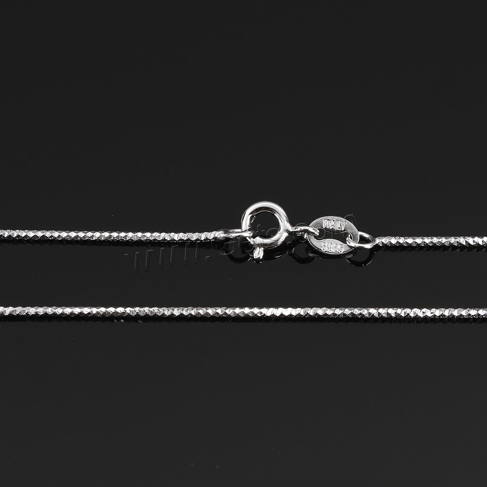 Серебряное ожерелье цепи, Серебро 925 пробы, различной длины для выбора, 1mm, продается Strand