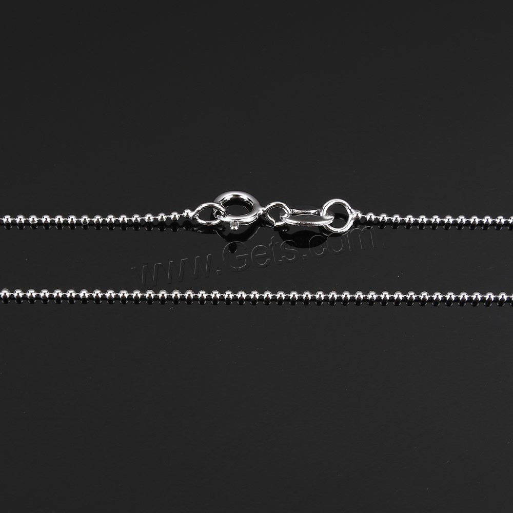Collar de cadena de plata esterlina, plata de ley 925, longitud diferente para la opción & cadena de la bola, 2.5mm, Vendido por Sarta