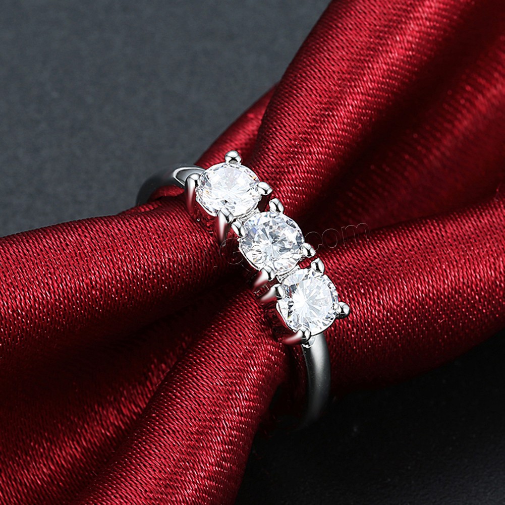 Favourer ® палец кольцо, Латунь, покрытый платиной, разный размер для выбора & Женский & со стразами, 2mm, продается PC