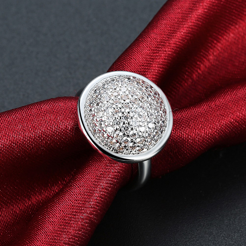 Brass, Flat Round, platinum plated, different size for choice & for woman & with rhinestone, 18mm, Sold By PC
