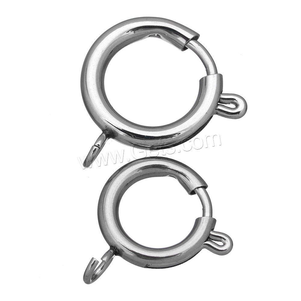 Cierre del anillo de resorte de acero inoxidable, diverso tamaño para la opción, color original, Vendido por UD