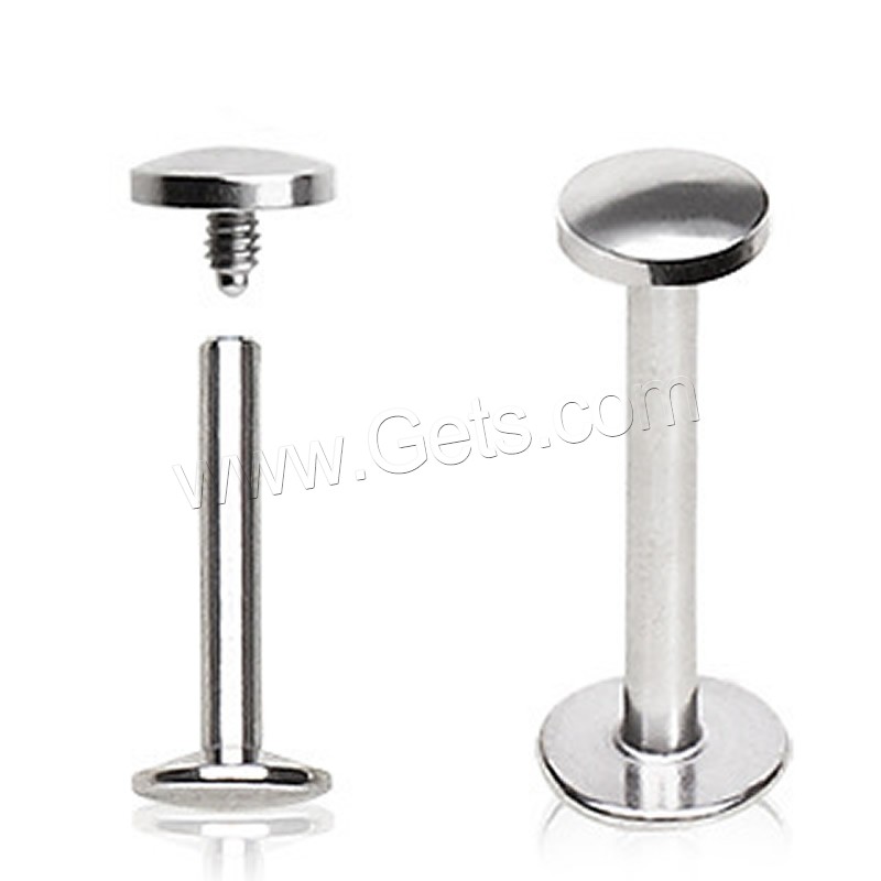 Stainless Steel Tongue Ring, T shape, different size for choice, original color, Sold By PC