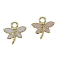 Zinc Alloy Animal Pendants, Dragonfly, gold color plated, enamel lead & cadmium free Approx 1mm 