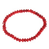Natürliche Korallen Armbänder, Rondell, rot, 6x3mm, Länge:ca. 7.4 ZollInch, verkauft von Strang