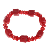 Natural Coral Bracelets, red Approx 7 Inch 