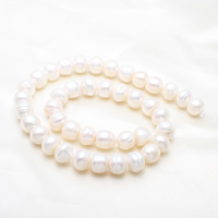 Potato Cultured Freshwater Pearl Beads, natural, white, Grade A, 10-11mm Approx 0.8mm .7 Inch 