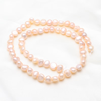 Baroque Cultured Freshwater Pearl Beads, natural, pink, Grade A, 7-8mm Approx 0.8mm Approx 15 Inch 