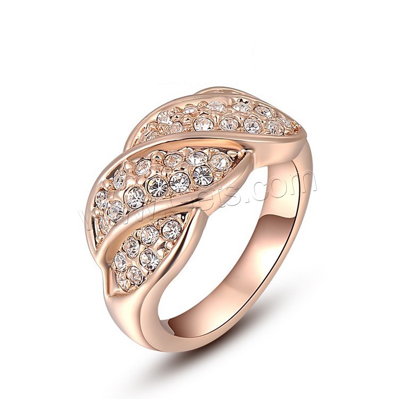 El anillo de dedo Newegg®, aleación de zinc, chapado, diverso tamaño para la opción & para mujer & con diamantes de imitación, más colores para la opción, 22x11mm, Vendido por UD