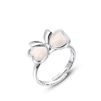 Newegg® Finger Ring, Zinc Alloy, with Cats Eye, Bowknot, platinum plated, adjustable & for woman 
