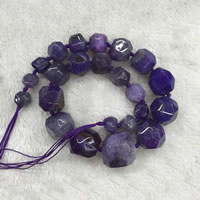 perle en agate de fissure naturelle , Agate fissure, violet, 10-27mm Environ 15 pouce, Vendu par brin