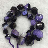 Perle Agate dentelle naturelle, agate lace, violet, 10-27mm Environ 15 pouce, Vendu par brin