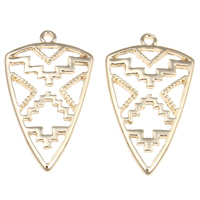 Bijoux pendentifs en Zinc alliage , alliage de zinc, triangle, Placage de couleur d'or, sans plomb et cadmium Environ 1mm, Vendu par PC