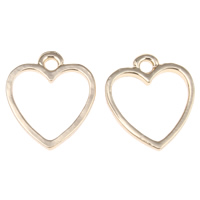 Zinc Alloy Heart Pendants, gold color plated, lead & cadmium free Approx 1mm 