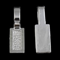 Zinc Alloy Glue on Bail, Rectangle, silver color plated, lead & cadmium free Approx Inner Approx 