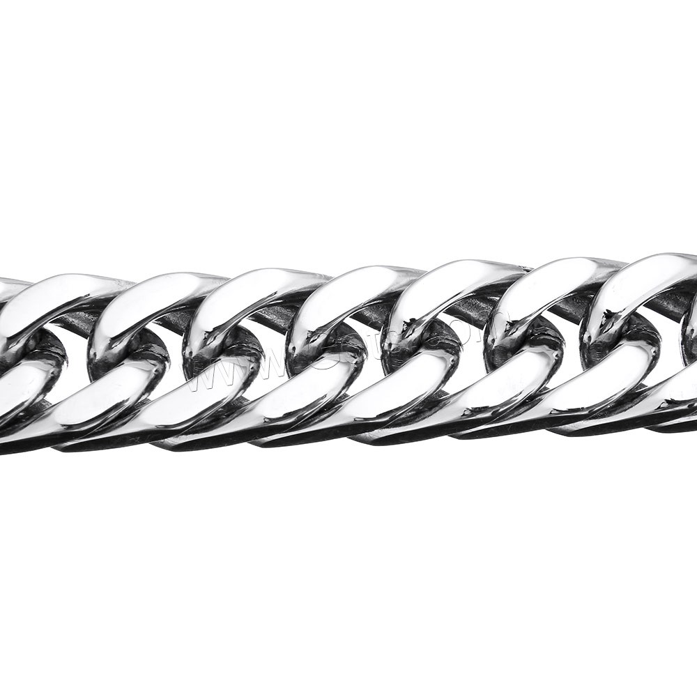 
Мужской браслет, нержавеющая сталь, разный размер для выбора & Снаряженная цепь & Мужский, оригинальный цвет, длина:Приблизительно 8.5 дюймовый, продается Strand