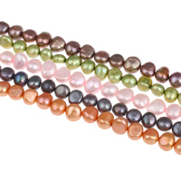 Perles nacres baroques de culture d'eau douce , perle d'eau douce cultivée, plus de couleurs à choisir, 7-8mm Environ 15 pouce, Vendu par brin